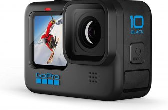 GoPro HERO10 Black – Waterproof Action Camera with Front LCD and Touch Rear Screens, 5.3K60 Ultra HD Video, 23MP Photos, 1080p Live Streaming, Webcam, Stabilization (GO-PRO-BLK-H10)