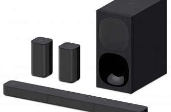 Sony HT-S20R Real 5.1ch Dolby Digital Soundbar for TV with subwoofer and Compact Rear Speakers, 5.1ch Home Theatre System (400W,Bluetooth & USB Connectivity, HDMI & Optical connectivity)