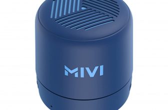 Mivi Play Bluetooth Speaker with 12 Hours Playtime. Wireless Speaker Made in India with Exceptional Sound Quality, Portable and Built in Mic-Blue, One Size