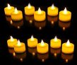 SATYAM KRAFT Acrylic Led Tea Light Candle For Home Decoration, Pack of 12 Pieces, Yellow, 2 cm