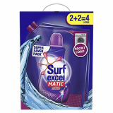 Surf Excel Matic Front Load Liquid Detergent 2+2 L, Specially designed for Tough Stain Removal on Laundry in Washing Machines – Super Saver Offer Pack