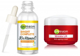 Garnier Light Complete VITAMIN C Booster Face Serum 30 ml & Garnier Skin Naturals Wrinkle Lift Anti Ageing Cream, 40g