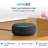 Echo Dot (3rd Gen) – #1 smart speaker brand in India with Alexa (Black)
