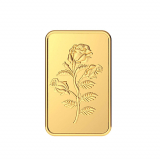 Malabar Gold & Diamonds 24k (999) Rose 10 gm Yellow Gold Bar