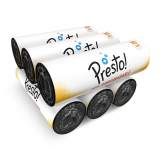 Presto! Oxo-Biodegradable Garbage Bags, XL (30 x 37 inches) – 10 bags/roll (Pack of 6, Black)