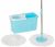 Presto! Spin Mop, Rectangular Bucket with Plastic Basket and in-built wheels, 2 Refills