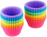 AmazonBasics Reusable Silicone Baking Cups (Multicolor ) -Pack of 24