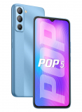 Tecno Pop 5 LTE(Ice Blue 2G+32G)| 6.52″ HD+Dot Notch | 5000mAh | 8MP Dual Camera | Front Flash| IPX2 Splash Resistant
