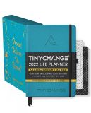 TINYCHANGE 2022 Classic Life Planner Diary; Daily; Weekly and Monthly Organizer Stationery Notebook Habit Tracker and Gratitude Journal with Productivity eBooks; Stickers; Posters; Bookmarks; Pocket planner