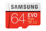 Samsung EVO Plus 64GB microSDXC UHS-I 100MB/s Full HD & 4K UHD Memory Card with Adapter (MB-MC64HA)